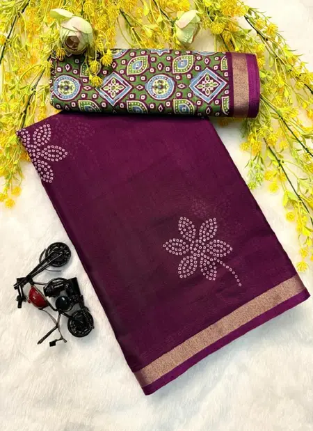 Tew Cotton Silk With Kalamkari Design Sarees Wholesalers In Delhi